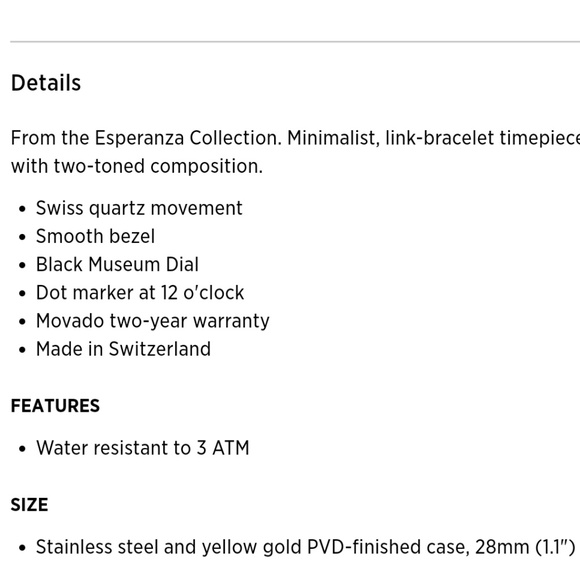 Movado Esperanza Watch - Picture 3 of 8